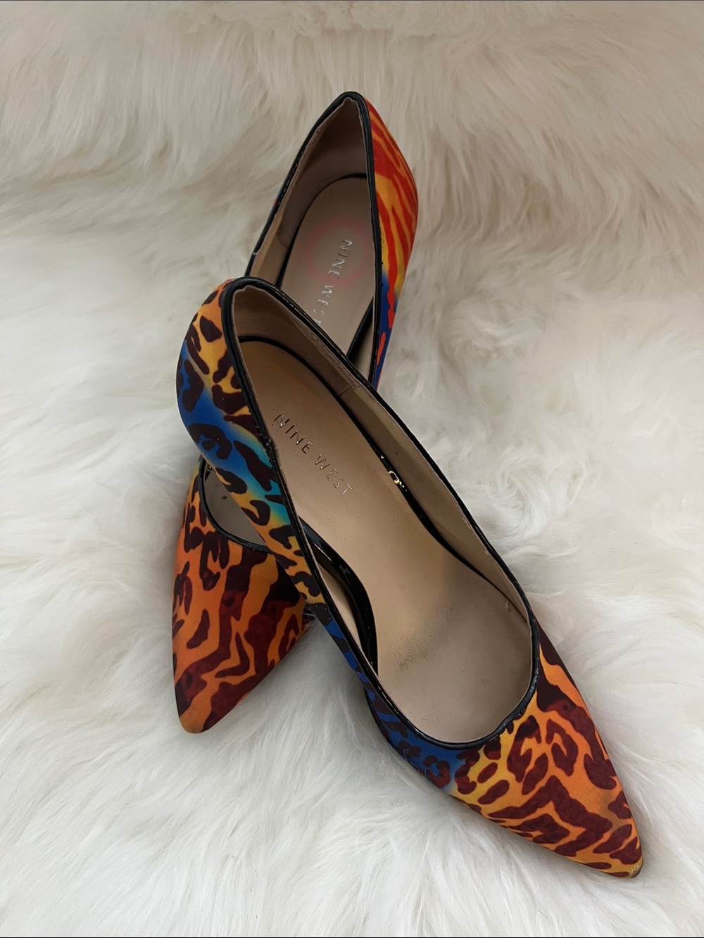 Nine West Multicolor Leopard Print Pointed Flats